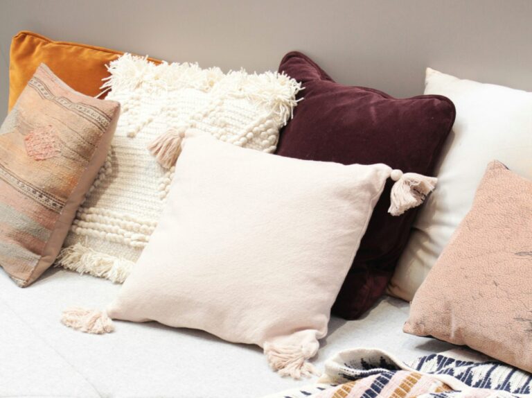 boho throw pillow covers on sofa